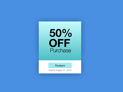 UX challenge - Redeem Coupon