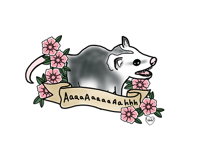 Possum design design illustration illustrator possum procreate tattoo