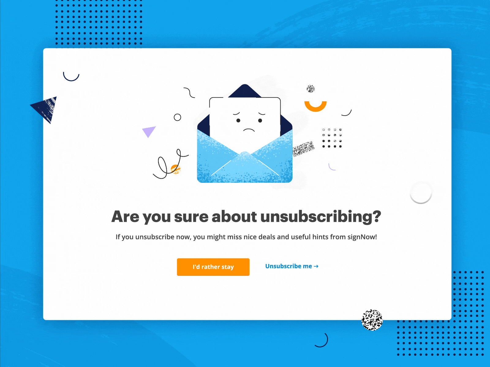 Unsubscribe page — signNow