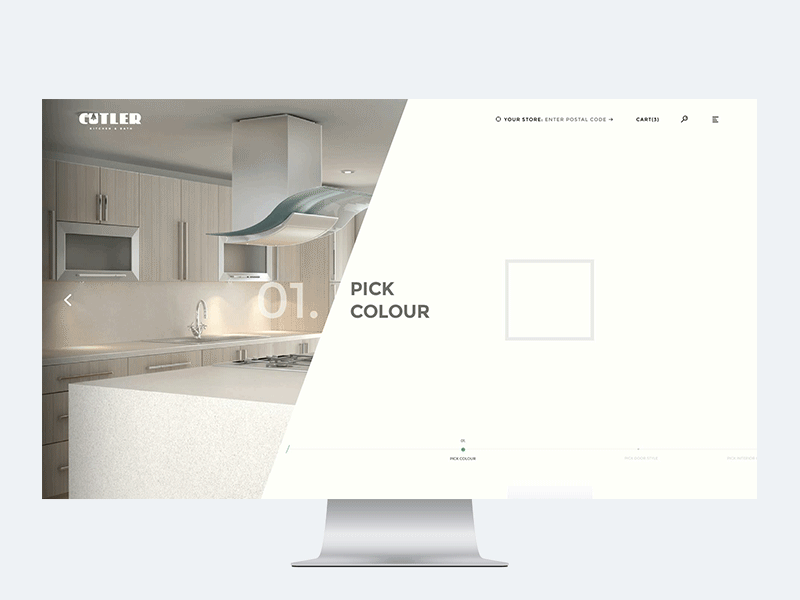 Cutler Kitchen & Bath - Product Selection angle animation bath colour efter effects kitchen motion picker swipe ui ux website