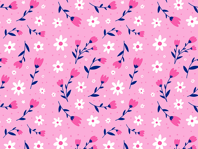 Floral pattern digital flowers flowers illustration illustration pink procreate