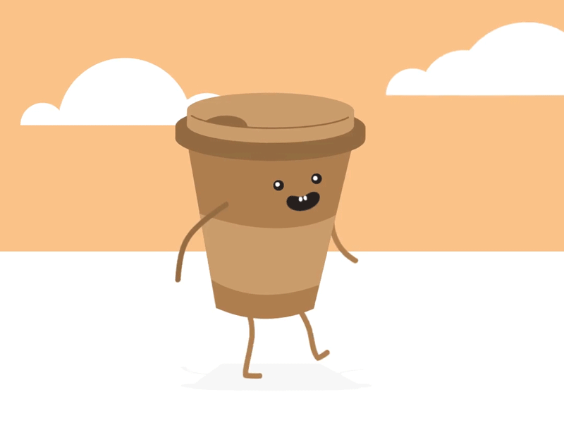 Coffee to go! animation illustration