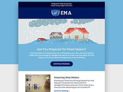 Monthly Newsletter for Internal Emergency Manangement Brand email floods newsletter vector