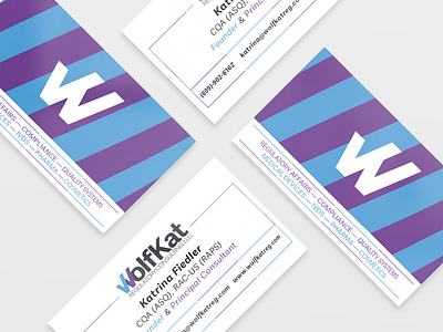 WolfKat Regulatory Consulting, LLC: card mockup branding business business card corporate identity logo