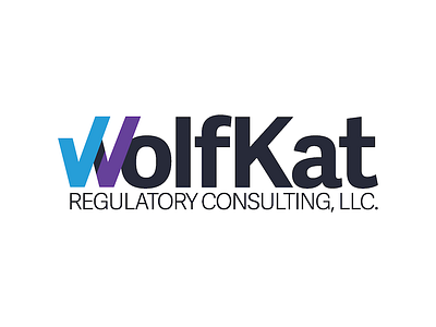 WolfKat Regulatory Consulting, LLC: logo blue business check check mark corporate identity logo logo design medical purple