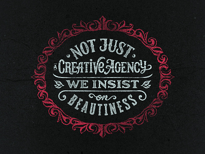 Not Just a Creative Agency. Self promo lettering