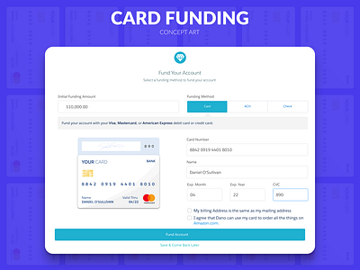 Card Funding Concept