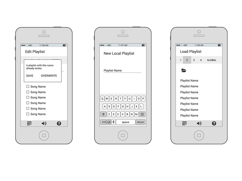 Music Player Wireframes by James Puckett on Dribbble