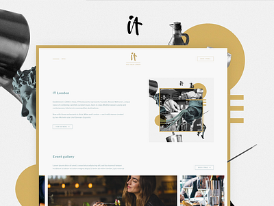 IT Restaurants website redesign branding clean design flat interface minimal modern ui ux web