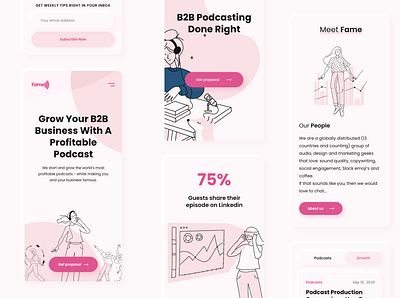 Neumorphic podcasting website UI Design adobe xd blue brand branding character clean design flat illustration logo mobile neumorphic neumorphism pink podcast ui ux web website