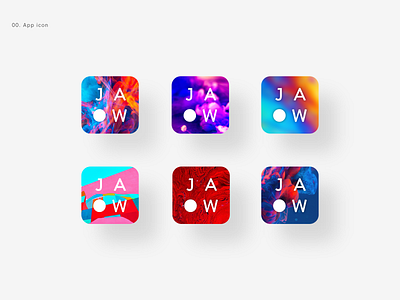 JAOW app icon concepts adobexd agency app branding clean design flat icon identity interface ios logo minimal mobile modern orange red typography ui ux