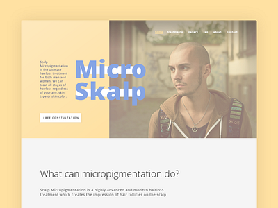 Microskalp swedish site redesign adobexd agency branding clean design flat illustration illustrator interface logo minimal modern orange type typography ui ux vector web website