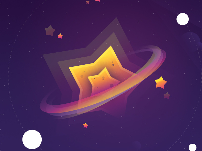 Star Planet purple transparent opacity moon stars space universe illustration gradient star planet