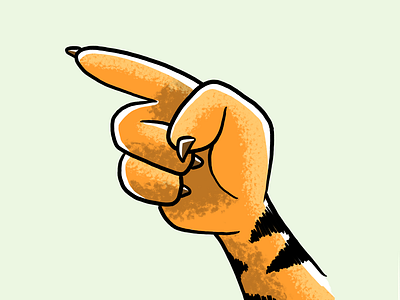 Pointy nails adobe brush cartoon hand illustration photoshop texture tiger wacom cintiq