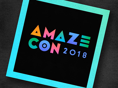 Amazecon Branding amazecon amazon branding colorful conference geometric gradient graphic design logo print tshirt