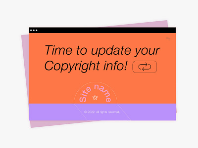 Time to update Copyright info! design graphic design poster typography
