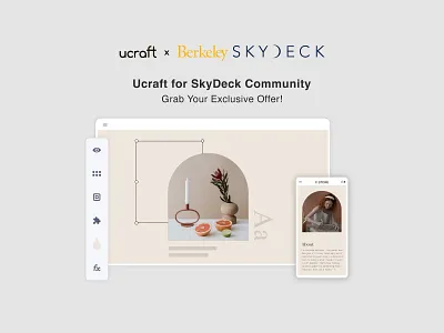 Ucraft for SkyDeck Community builder design graphic design poster typography ui website builder