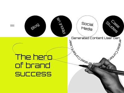 Blogpost cover: The hero of rand success business design graphic design illustration poster typography ui