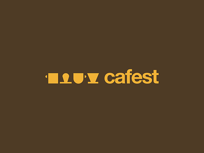Cafest branding coffee concept festival logo minimal