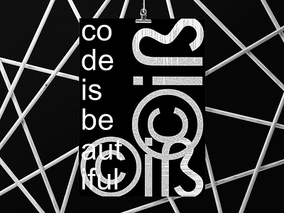 CIB-CodeIsBeautiful code logo minimal poster typography