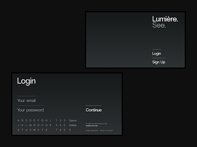 Login Screens for tvOS Streaming App Concept amazon prime app cemilhan film grid hulu lumiere minimal movie streaming tv ui video video on demand