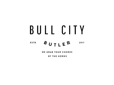 Bull City Butler Concept 2 branding bull butler city condensed logo minimal