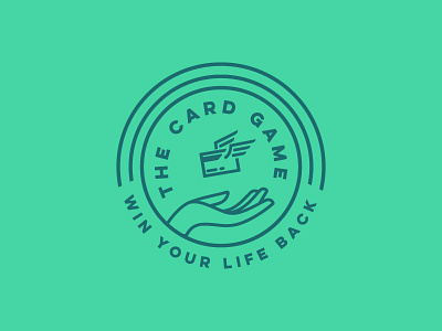 The Card Game brand branding card credit card game hand logo the card game win wings