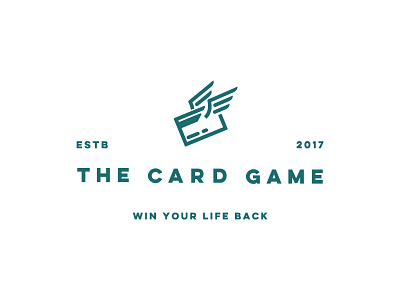 The Card Game II brand branding card game hand logo the card game win wings