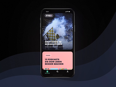 FYEO App – For Your Ears Only android app audio audio app audiobook branding cobe cobemunich colorful colors experience interface ios listening motion munich podcast ui ux vibrant