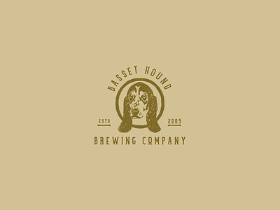 Basset Hound Brewing Company basset hounds branding brewing colors company compressed type design dogs identity logo malt paws type type treatment typography