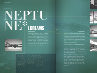 neptune* didot dreams editorial editorial design layout magazine neptune print tungsten typography zine