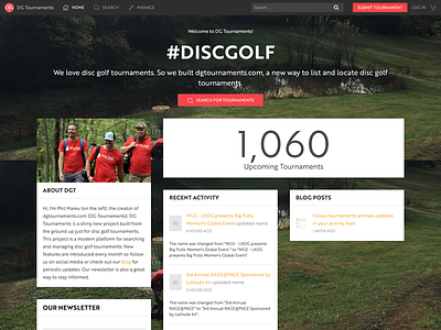 DG Tournaments Homepage discgolf homepage