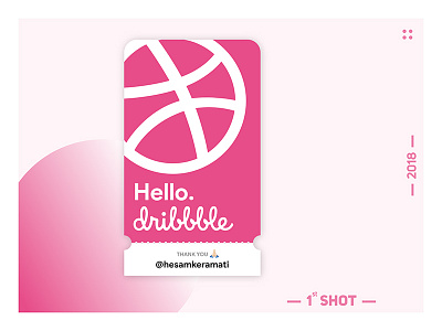 Hello Dribbble! design dribbble first shot flat hello invitation