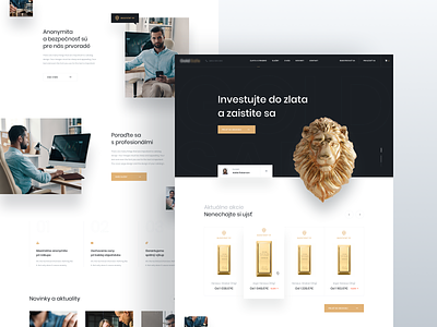 Gold Investment - Homepage V1 business clean finance gold homepage investment minimal modern silver simple ui ux