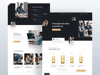 Gold Investment - Homepage V2 business clean ecommerce finance gold homepage investment minimal modern silver simple ui ux