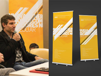 ISEC branding college exhibition print university web web design