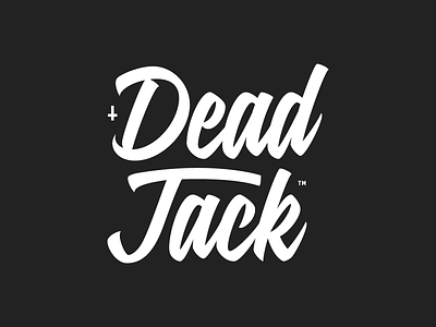 Dead Jack Script branding clothing logo mono print script