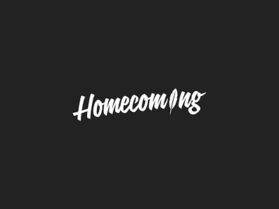 Homecoming Logo band branding clean feather logo script throwback