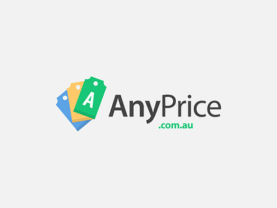 AnyPrice branding colorful flat logo simple tags