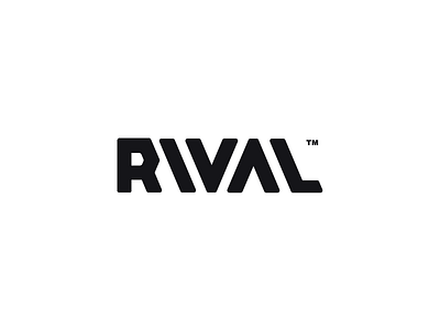 Rival Wordmark logo modern rival slanted type