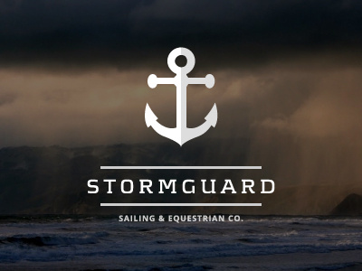 Stormguard anchor logo marine minimal sailing sea storm