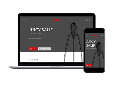 Alessi - Online Shopping Experience ui ux web design