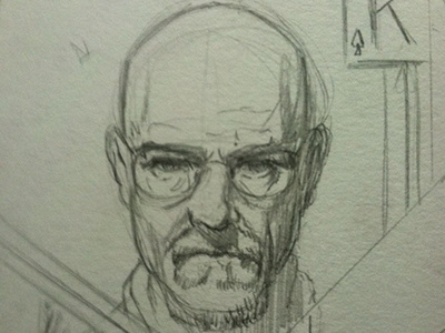 the King anatomy breaking bad close up comic comic book drawing face hatching pencil