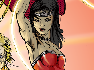 Wonder Woman athena comic book comic method graphic novel ink photoshop superhero wonder woman