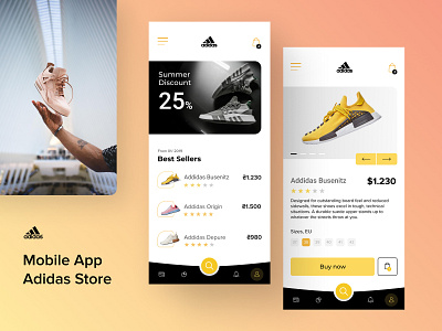 Adidas Store Concept app brand branding character clean design figma flat graphic design identity ios logo minimal mobile store typography ui ux web website