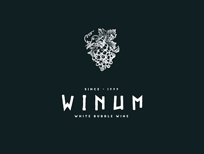 Greek-ish white sparkling wine design illustration illustrator logo typography vector wine