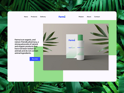 Farma Front page website design branding logo packaging website design