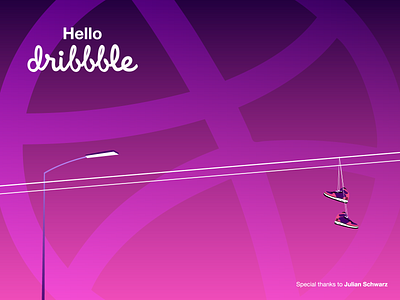 Hello Dribbble! design flat illustration vector