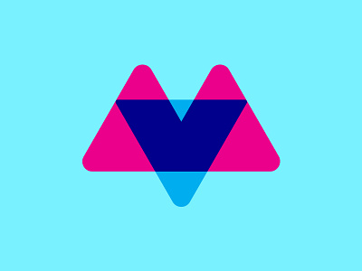 Reform cmyk logo m mountains offset overlap peaks reform triangles v