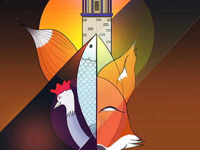 Carnival adobe animate adobe photoshop carnival carnival flyer character art character design characters city clock tower clock tower fish fox illustration photoshop photoshop art poster design wacom art wacom cintiq